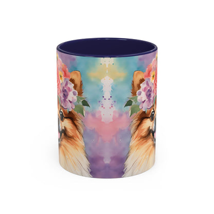 Pomeranian 01 Accent Coffee Mug - Dog Lover Gift