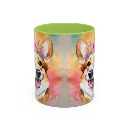 Corgi 02 Accent Coffee Mug - Dog Lover Gift