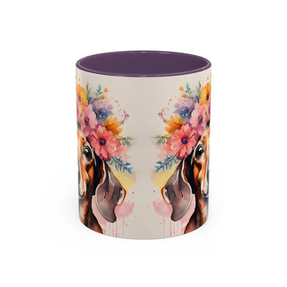 Dachshund 01 Accent Coffee Mug - Dog Lover Gift