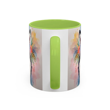Husky 04 Accent Coffee Mug - Dog Lover Gift