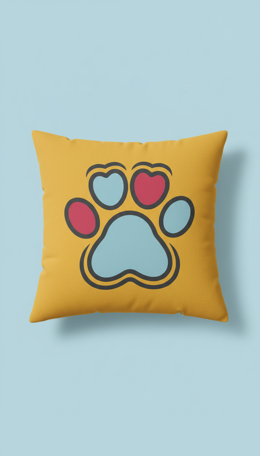 Paw Print Throw Pillow