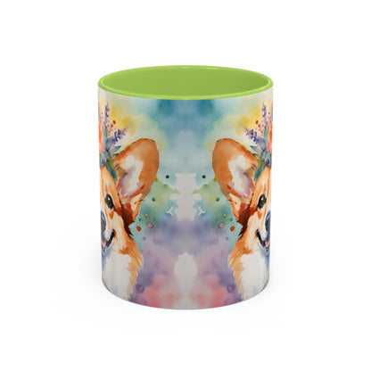 Corgi 04 Accent Coffee Mug - Dog Lover Gift