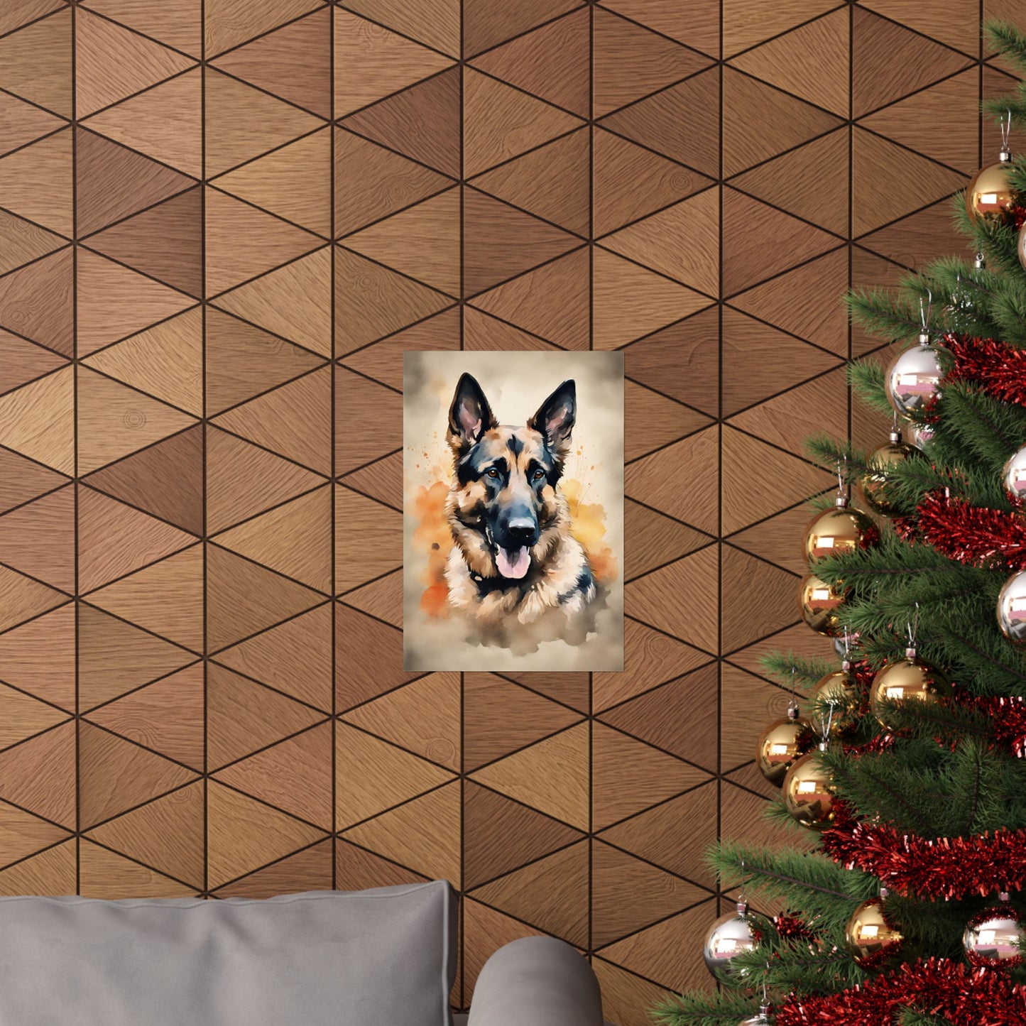Dogs German Shepherd 01 Matte Vertical Poster