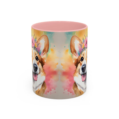 Corgi 02 Accent Coffee Mug - Dog Lover Gift