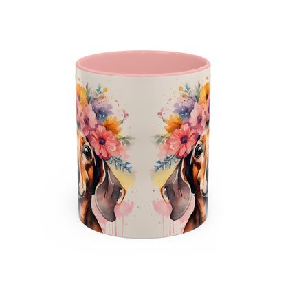 Dachshund 01 Accent Coffee Mug - Dog Lover Gift