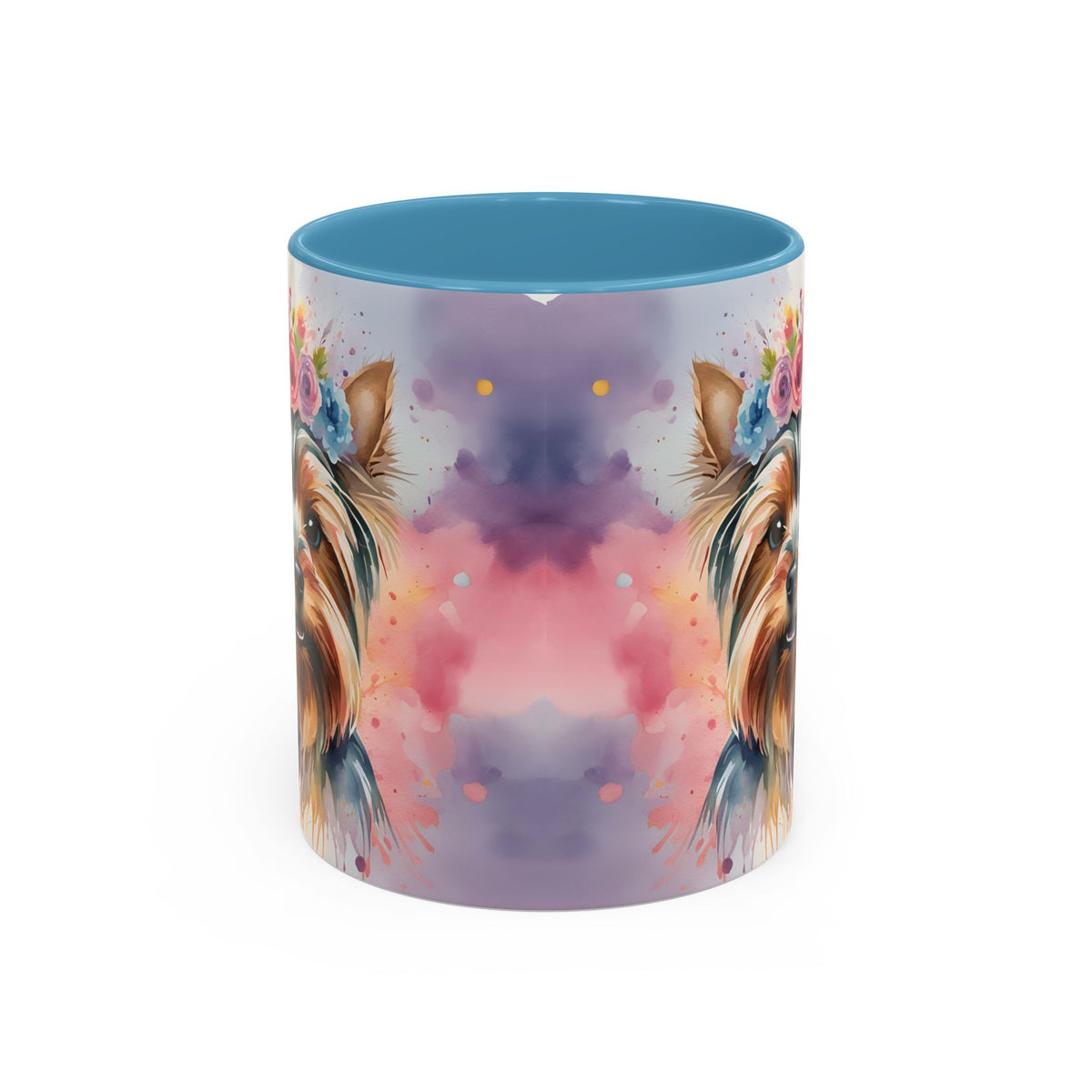Yorkshire Terrier dog design printed on an 11oz ceramic coffee mug