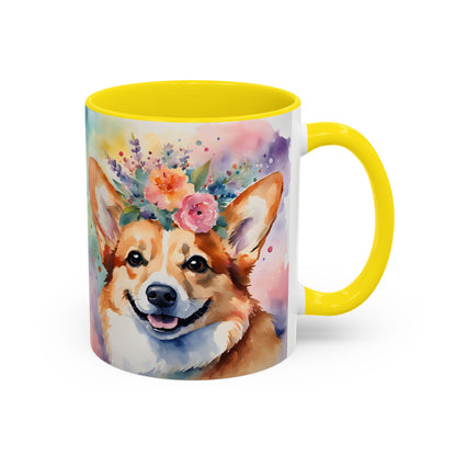 Corgi 04 Accent Coffee Mug - Dog Lover Gift