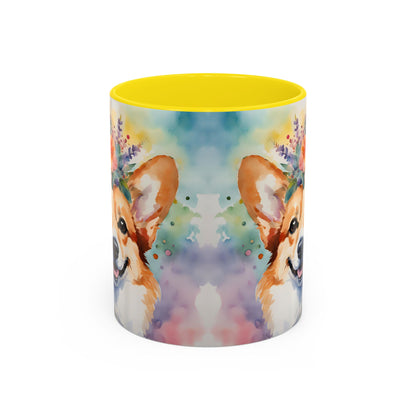Corgi 04 Accent Coffee Mug - Dog Lover Gift