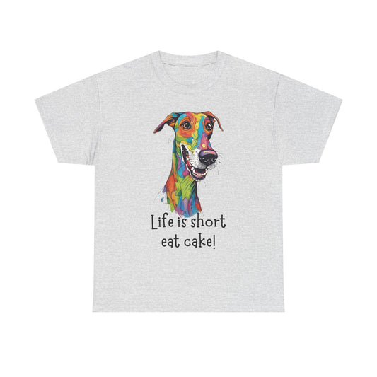 Life Is Short, Eat Cake! Unisex Heavy Cotton Tee