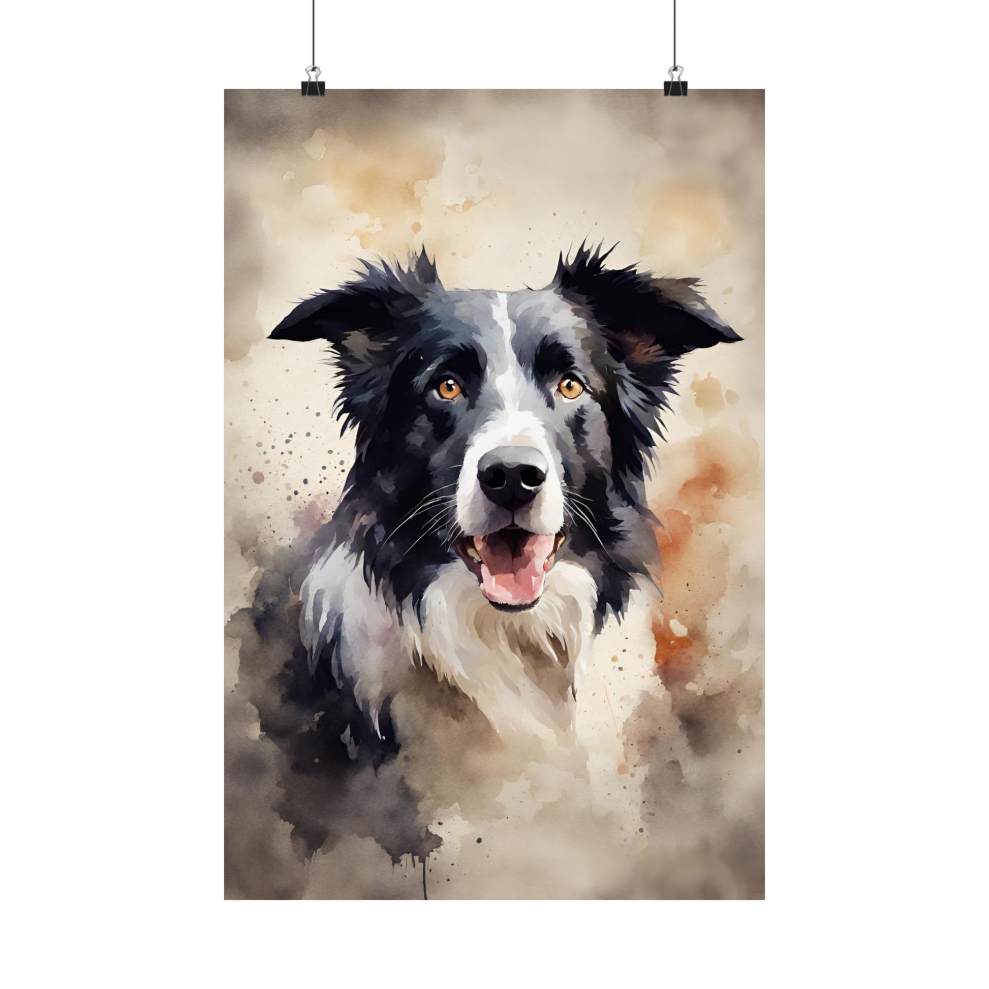 Sheep Dog dog design printed on a matte poster