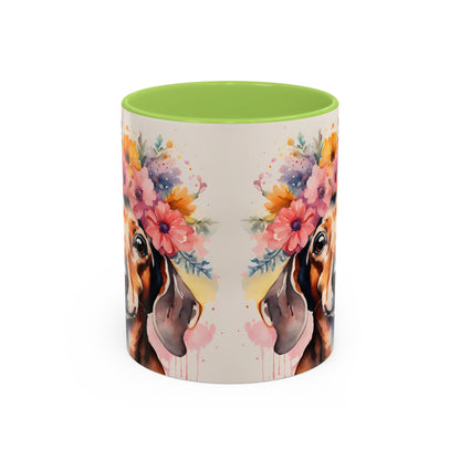 Dachshund 01 Accent Coffee Mug - Dog Lover Gift