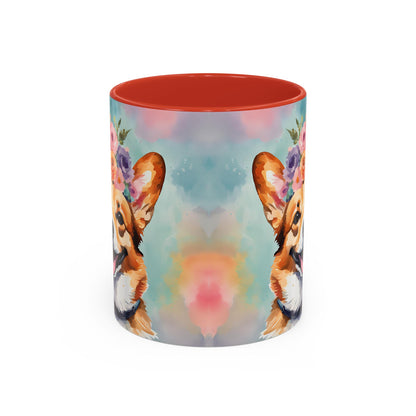 Corgi 01 Accent Coffee Mug - Dog Lover Gift