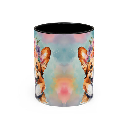 Corgi 01 Accent Coffee Mug - Dog Lover Gift