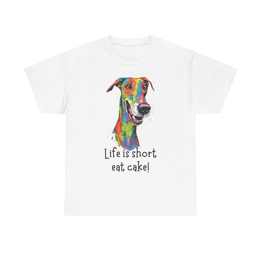Life Is Short, Eat Cake! Unisex Heavy Cotton Tee