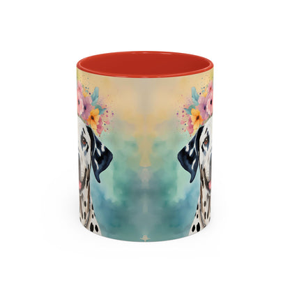 Dalmatian 01 Accent Coffee Mug - Dog Lover Gift