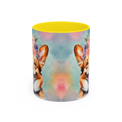 Corgi 01 Accent Coffee Mug - Dog Lover Gift