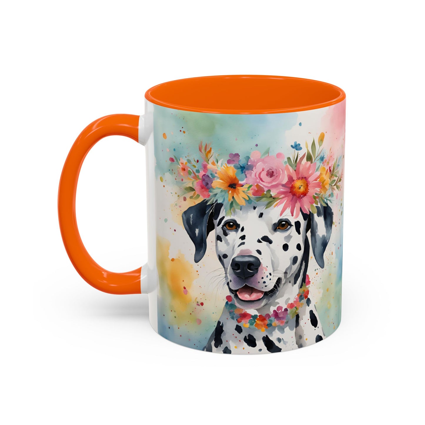 Dalmatian 02 Accent Coffee Mug - Dog Lover Gift