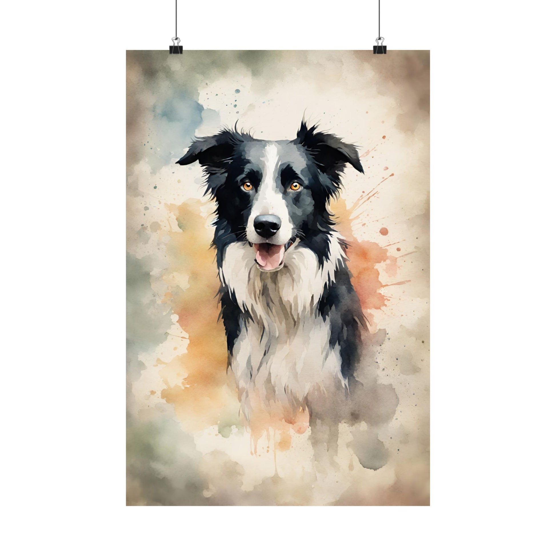 Sheep Dog dog design printed on a matte poster
