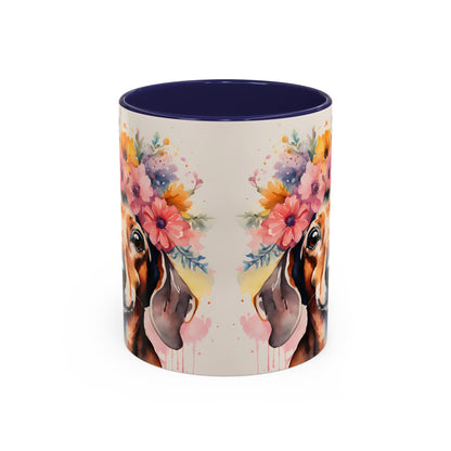 Dachshund 01 Accent Coffee Mug - Dog Lover Gift
