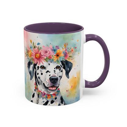 Dalmatian 02 Accent Coffee Mug - Dog Lover Gift