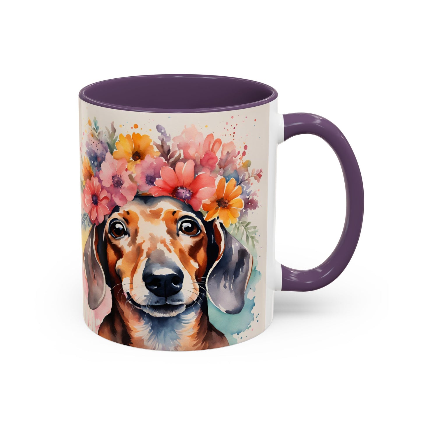 Dachshund 01 Accent Coffee Mug - Dog Lover Gift