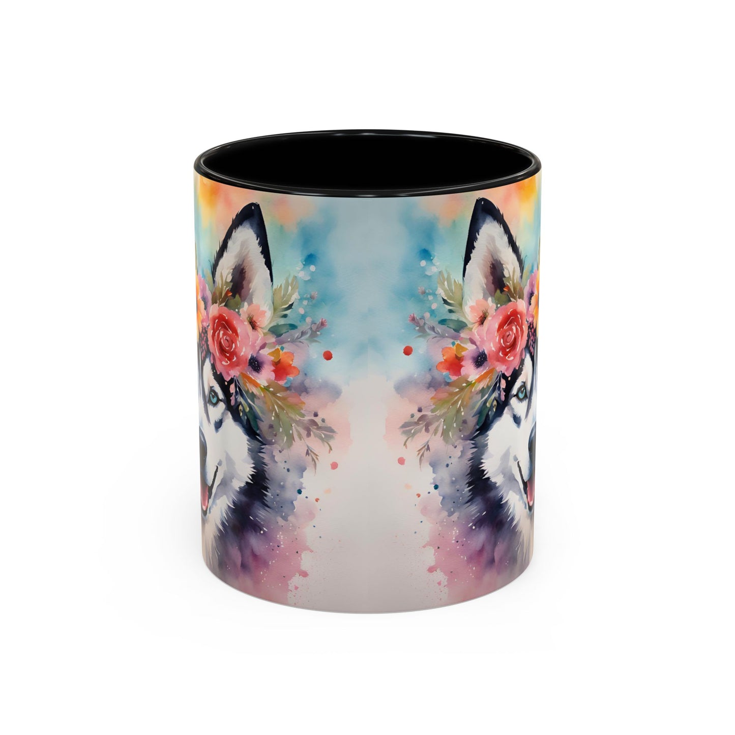 Husky 04 Accent Coffee Mug - Dog Lover Gift