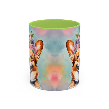Corgi 01 Accent Coffee Mug - Dog Lover Gift