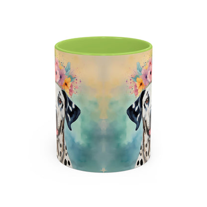 Dalmatian 01 Accent Coffee Mug - Dog Lover Gift