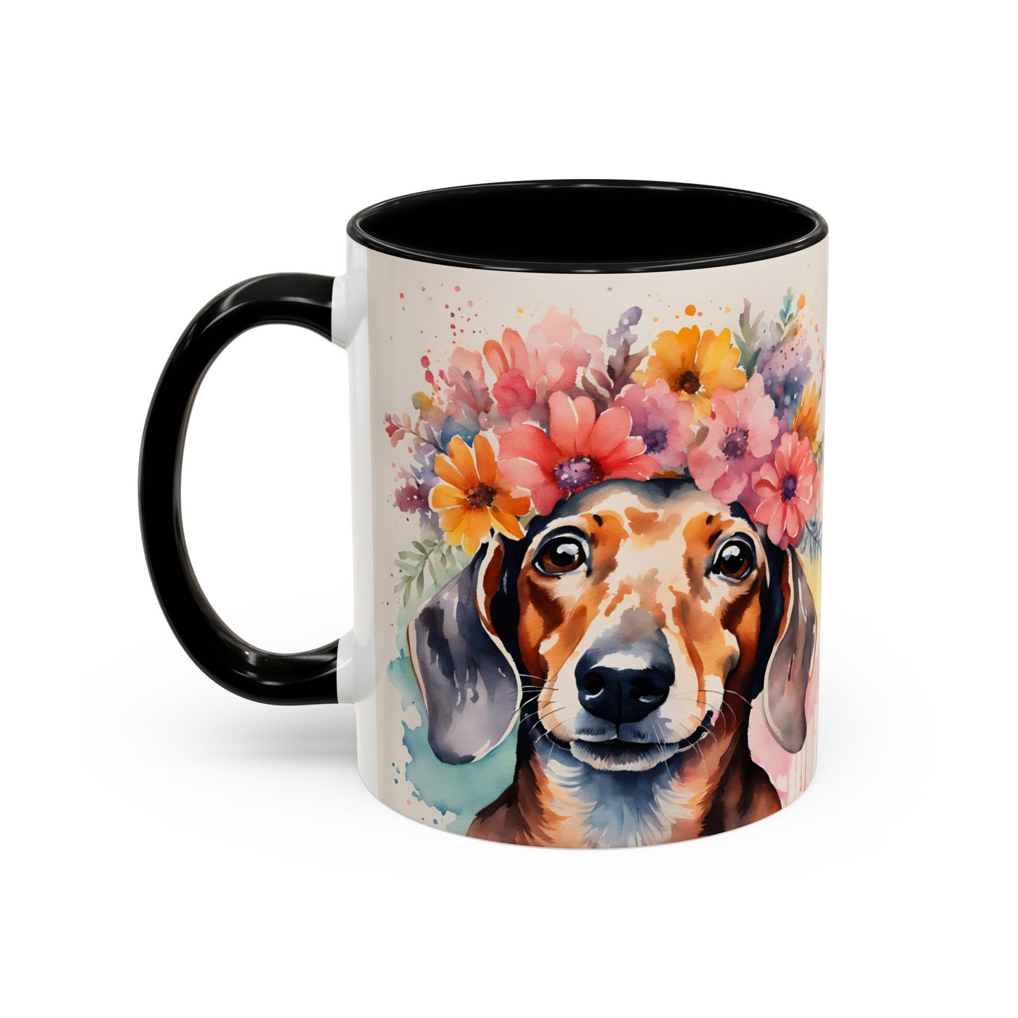 Dachshund 01 Accent Coffee Mug - Dog Lover Gift