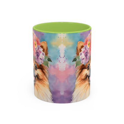 Pomeranian 01 Accent Coffee Mug - Dog Lover Gift