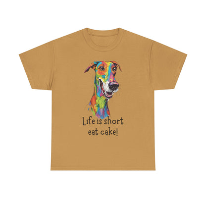 Life Is Short, Eat Cake! Unisex Heavy Cotton Tee