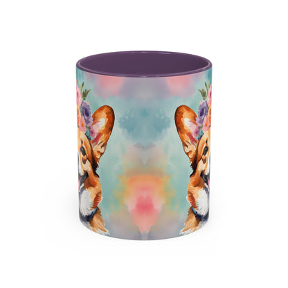 Corgi 01 Accent Coffee Mug - Dog Lover Gift