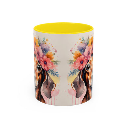 Dachshund 01 Accent Coffee Mug - Dog Lover Gift