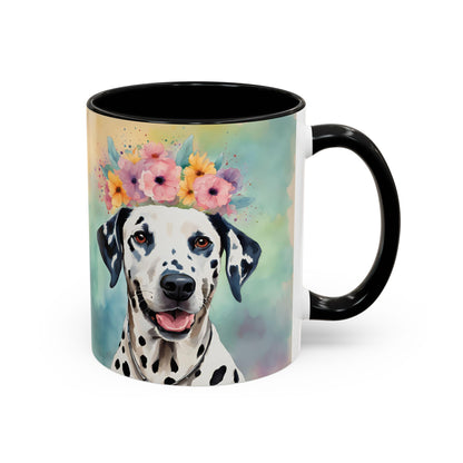 Dalmatian 01 Accent Coffee Mug - Dog Lover Gift