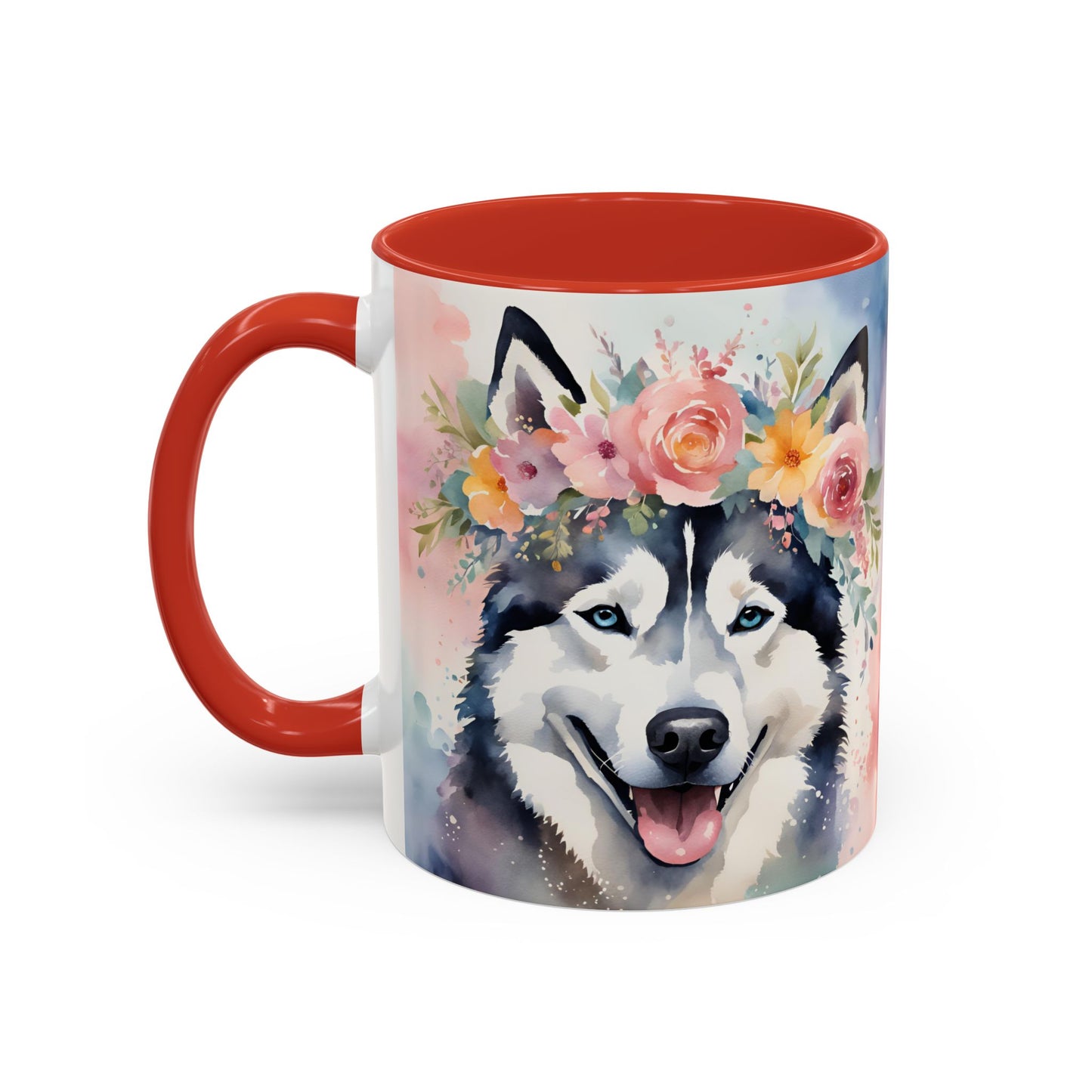 Husky 03 Accent Coffee Mug - Dog Lover Gift