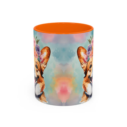 Corgi 01 Accent Coffee Mug - Dog Lover Gift