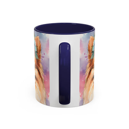 Pomeranian 01 Accent Coffee Mug - Dog Lover Gift