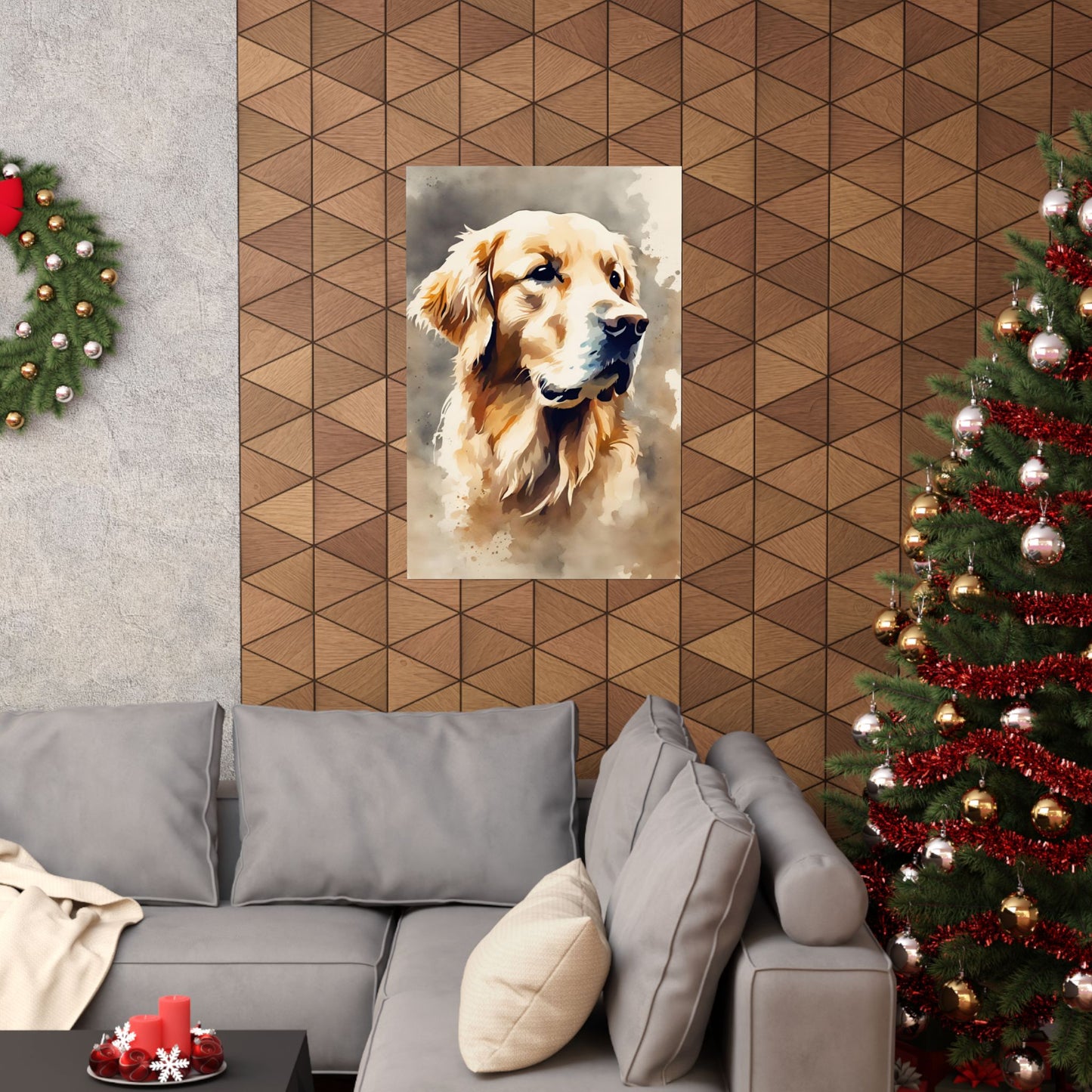 Dogs Golden Retriever 02 Matte Vertical Poster