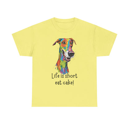 Life Is Short, Eat Cake! Unisex Heavy Cotton Tee