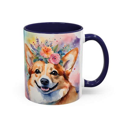 Corgi 04 Accent Coffee Mug - Dog Lover Gift