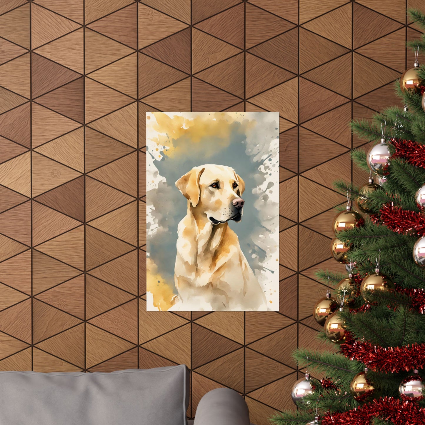 Dogs Golden Labrador 02 Matte Vertical Poster