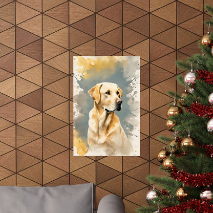 Dogs Golden Labrador 02 Matte Vertical Poster