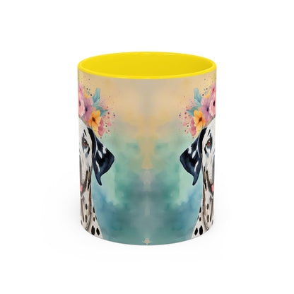 Dalmatian 01 Accent Coffee Mug - Dog Lover Gift