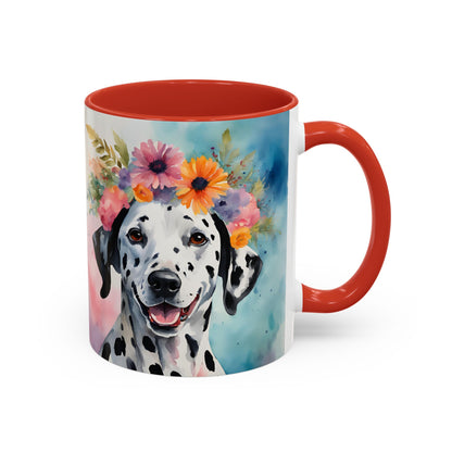 Dalmatian 03 Accent Coffee Mug - Dog Lover Gift