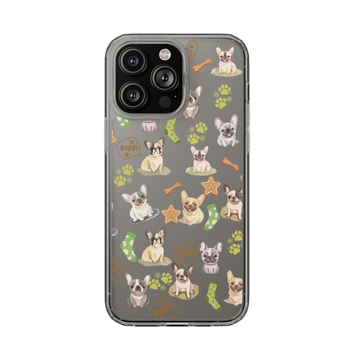 French Bulldog Clear iPhone Cases