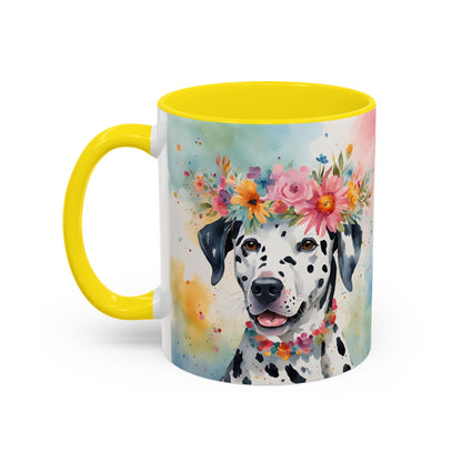 Dalmatian 02 Accent Coffee Mug - Dog Lover Gift